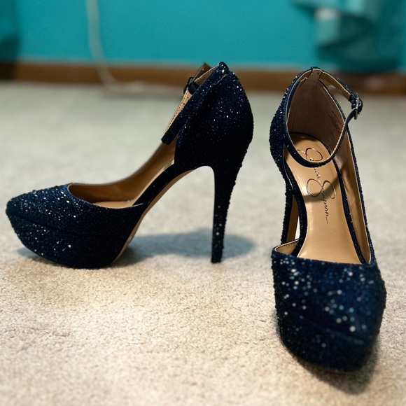 Jessica Simpson rhinestone heels - Picture 1 of 6